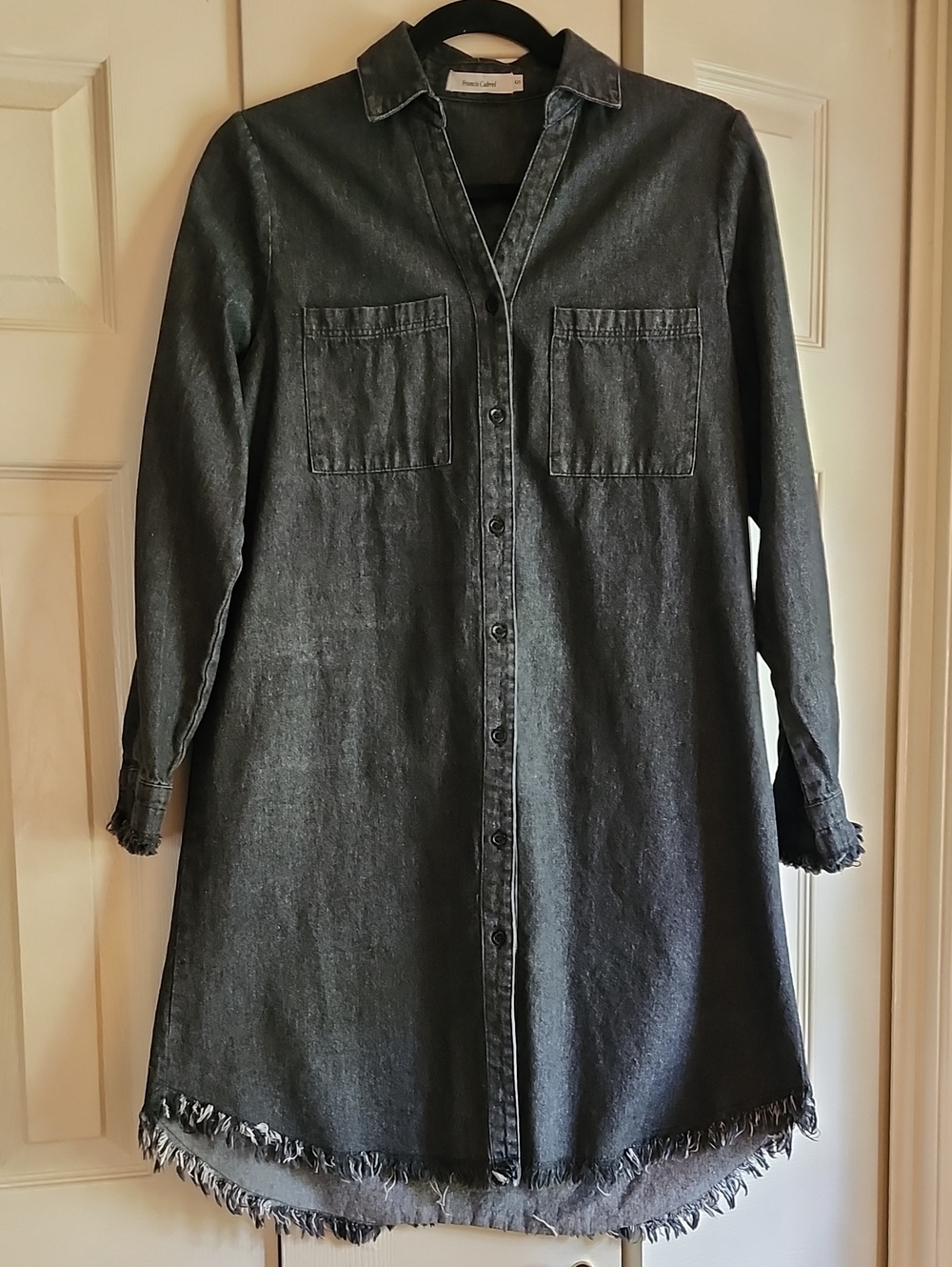 FRANCIS CABREL BLACK WASHED DENIM SHIRT/DUSTER DRESS
